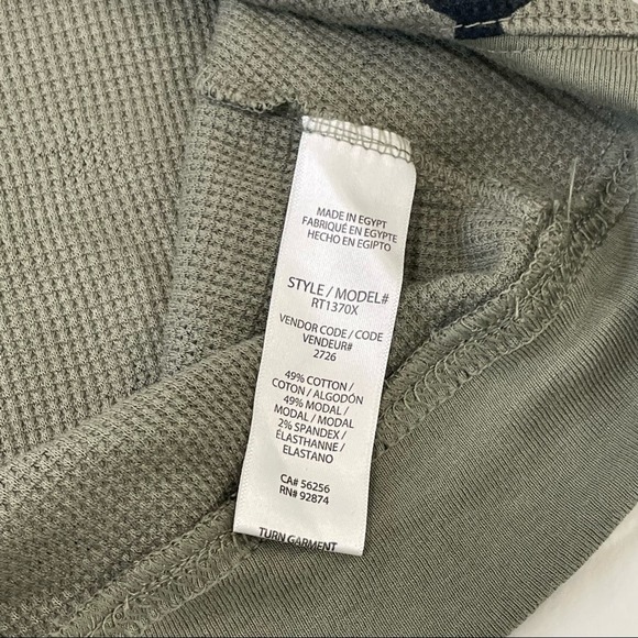 Splendid Womens Olive Green Cropped Thermal Top w/ Black Stars Print Size XS NEW - Picture 5 of 8